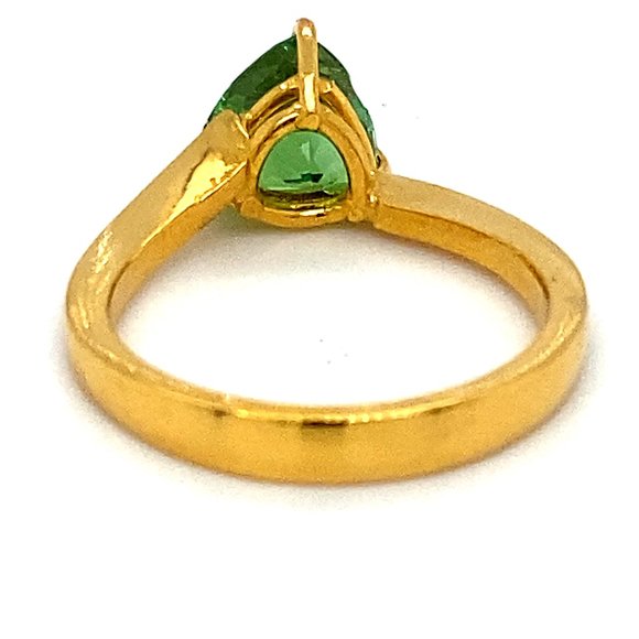 Tsavorite 2.49ct Solid 22K Yellow Gold Ring - Picture 4 of 6